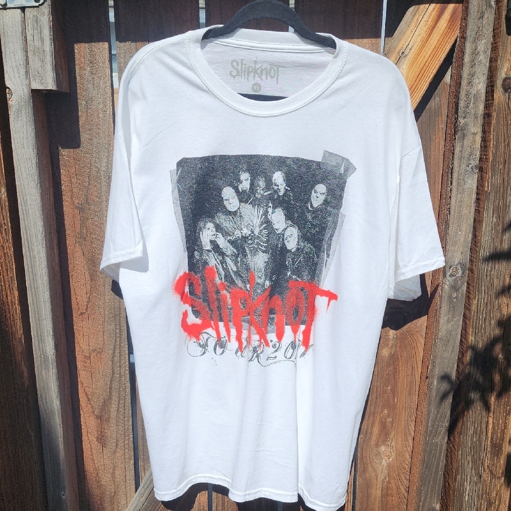 New Slipknot White Short Sleeve Graphic Tee, NWOT, Sz. XL